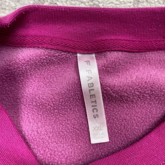 Fabletics Sweatshirt Women's Crewneck Purple Oversized Sweater Size 2XL XXL - Picture 4 of 5